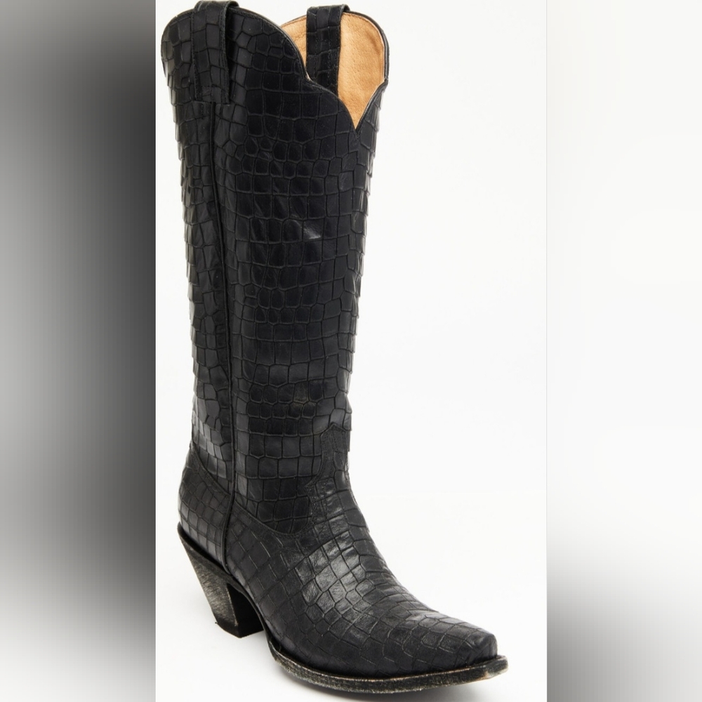 👢 🔥💕TODAY ONLY SALE!!!💕🔥Idyllwind Black Croc Toe Strut Western Boots-NWOT💕